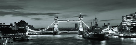 Hms,Belfast,Warship,And,Tower,Bridge,Panorama,In,Thames,River